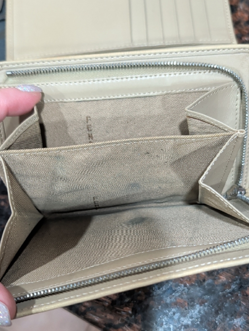 Fendi Beige Zucca Canvas Fold Wallet with Taupe Trim - Picture 8 of 16